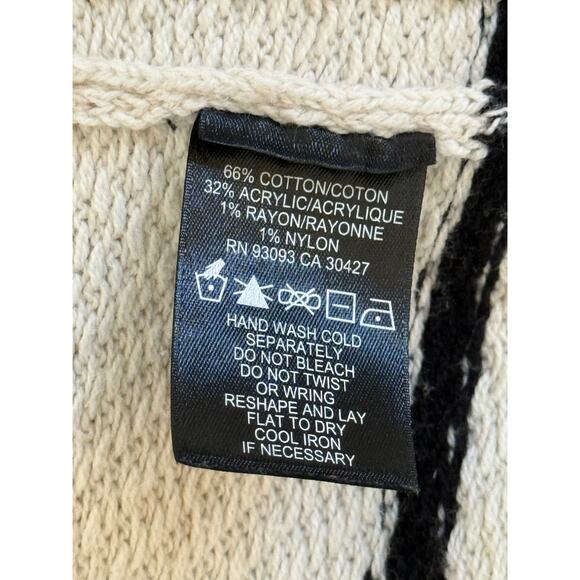 Not For Sale Nic+Zoe Cardigan Women X Small Beige Striped‎ Open Preppy Cabin - Picture 8 of 10